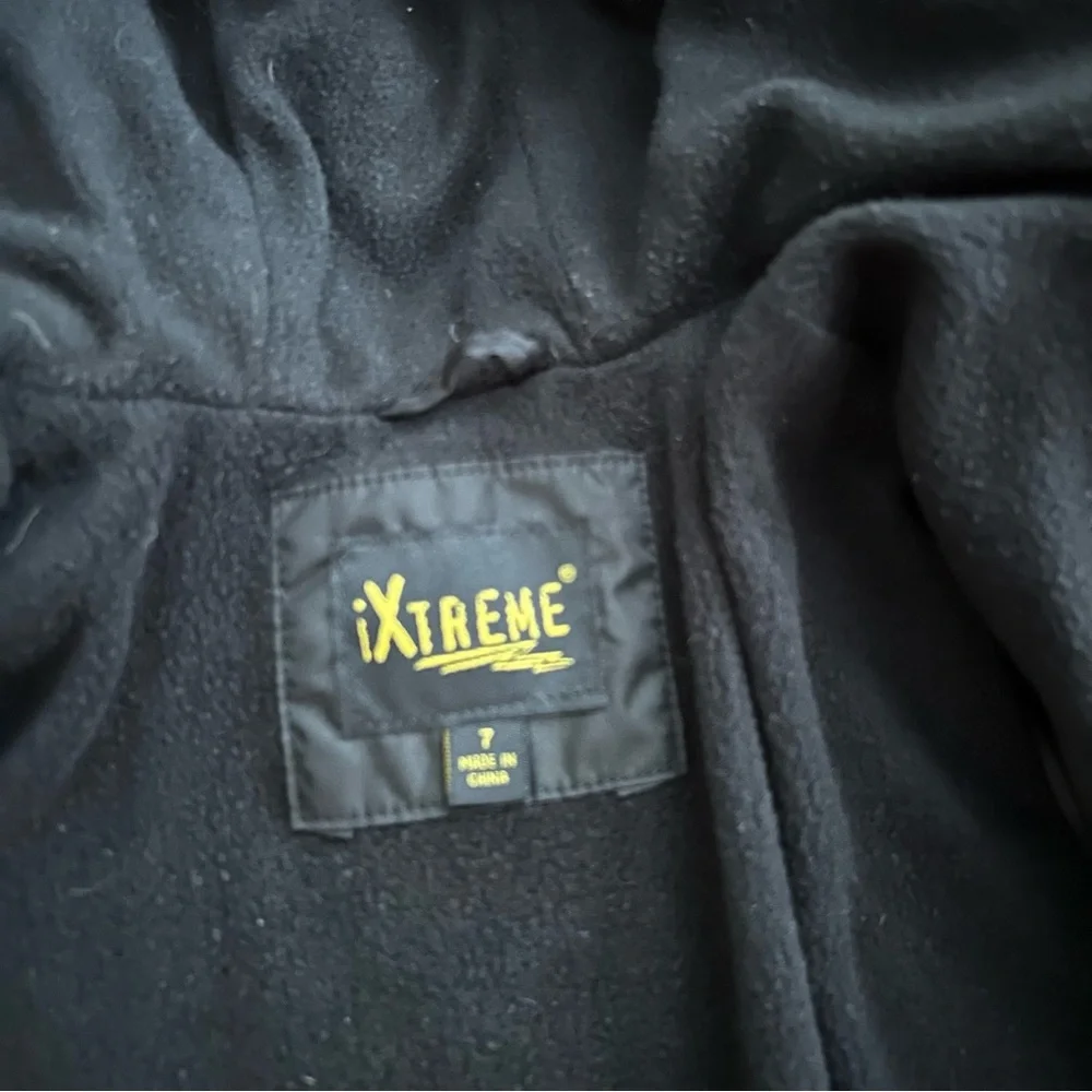 iXtreme Black Puffer Jacket | Boys Size 7 | Fleece Lined Winter Coat